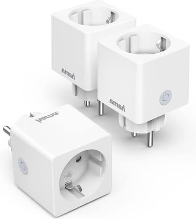 Stopcontact WLAN Advanced 3-pack mini plug - slimme wifi zonder hub - spraak- en app-bediening - kerstverlichting kerstdecoratie ventilator - 3680W 16A - wit