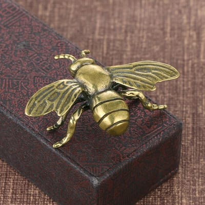 Massief messing insecten honingbij beeldjes miniaturen thee huisdier grappige kever knutselcollectie bureaublad kleine ornamenten huisdecoraties