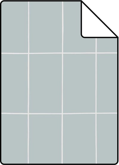 Proefstaal ESTAhome behang kleine tegeltjes lichtblauw - 26.5 x 21 cm - 131790-S
