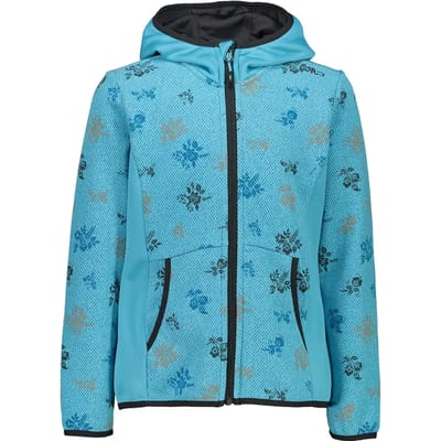 Girl hoodie CMP Floral Jacquard Pattern
