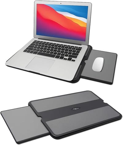 Famanu - Laptopbureau met intrekbare muislade – antislip en hittebestendig – draagbaar voor kantoor en reizen