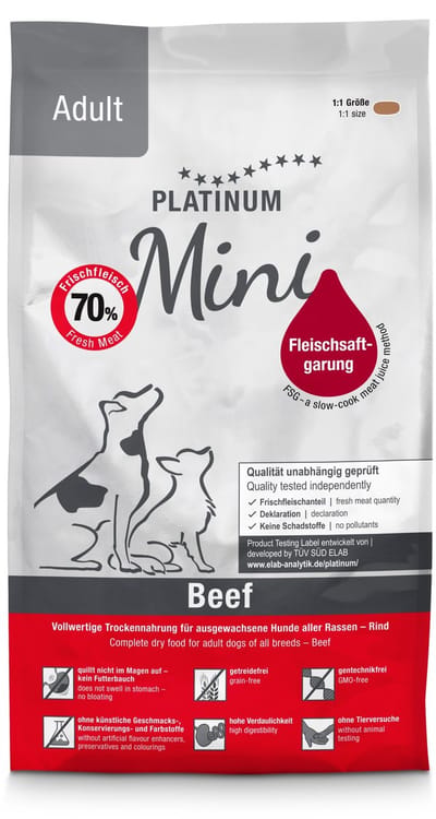 Platinum Adult Mini 900g | Beef