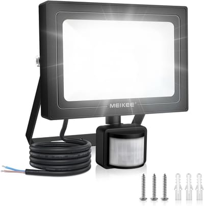 LED-schijnwerper 15W met PIR-bewegingssensor, 1200 lumen, 6500K daglichtwit, IP66 waterdicht, voor buiten