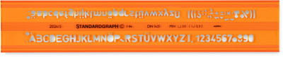 Lettersjabloon Standardgraph H-profiel vetgedrukt, recht 5mm - SG-2024-5