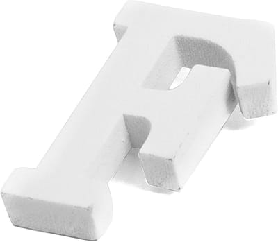 ARTYFETES - Kleine letter f van wit hout 5 cm voor decoratie