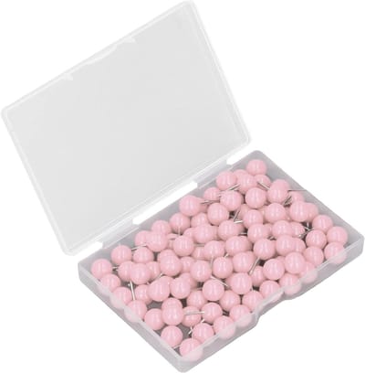 Decoratieve Punaises - Kleurrijke Spelden - Documenten Bevestigen - Robuuste Roestvrijstalen Punten - 9.5x20mm - Roze