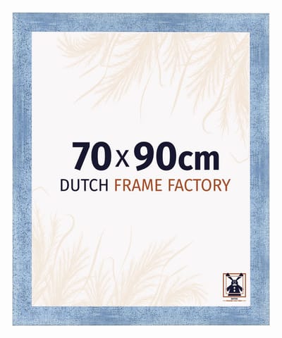 Fotolijst 70x90 cm - MDF - Helder Blauw Geveegd - Praag