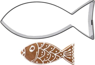 Koekjessnijder Edelstaal Vis 9 cm - Vormen - Uitsteekvorm - Cookie - Cutter - Uitsteekvormpjes - Koekjes - Bakken