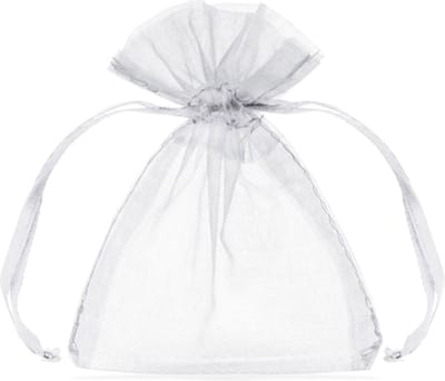 Organza zakjes wit (10 st)