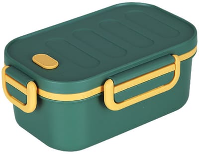 Lunchbox Lunchbox voor volwassenen met verdelers, 1000 ml lunchbox, lekvrije lunchbox voor volwassenen, lunchbox voor mannen en vrouwen, dubbellaagse ontbijtbox, kantoor, werk, picknicklunchbox (groen)