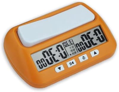 Digitale Schaakklok - Telklok Timer - Bordspellen Spelen - Veelzijdige Timing Opties - 14 x 8.8 x 4.5 cm - Geel