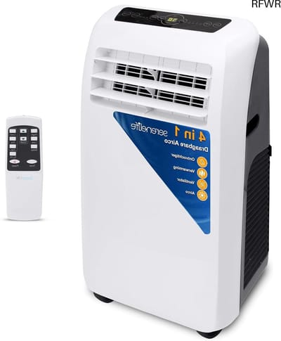 RFWR® Mobiele Airconditioner 4-in-1 met Ventilator en Ontvochtiger – Draagbare Airco met Afstandsbediening en Uitlaatkit