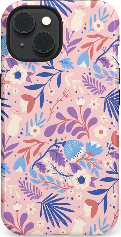Casetastic Hoesje Geschikt voor Apple iPhone 15 Magsafe - Stijlvolle Beschermende Duo-layer Case - Bloeispel