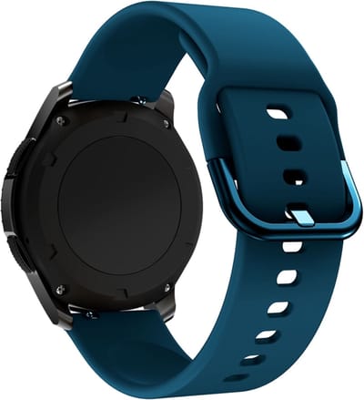 Siliconen bandje - geschikt voor Garmin Vivoactive 4 / Venu 2 / Venu 3 / Forerunner 255 / 265 - staalblauw