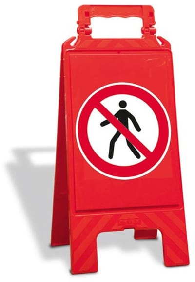 A-bord verboden voor voetgangers, inklapbaar, P004