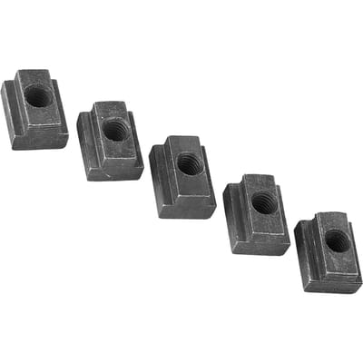 5 stuks Zwart Oxide Klasse 8.8 Koolstofstaal t sleufmoer T moer Met doorlopend draad M6