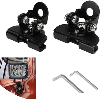 Daity Set van 2 LED-lichtstrip montagebeugels, verstelbare montagebeugels voor LED-werklampen op de motorkap, offroad-accessoires, montagebeugels voor sleufverlichting voor offroad-trucks (zwart)
