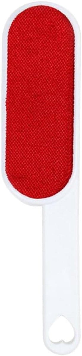 Pluizenverwijderaar - Haarverwijderaar Kleding - Kleding Reinigen - Dubbelzijdig Ontwerp - 25 cm Lengte - Wit Rood