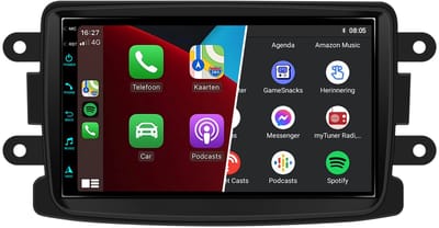 Carplay autoradio voor Dacia Duster, Dokker, Logan, Lodgy, Sandero | 2012 t/m 2020 | Android 13 | Draadloos Apple Carplay & Android Auto | 2GB + 64GB | Denago | 2012 2013 2014 2015 2016 2017 2018 2019 2020 | Bluetooth | Full Touch