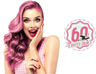 Semi-permanente kleurstof Hairgum Sixty's Color Roze (60 ml)