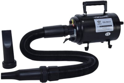 Waterblazer Aeolus - 1800 Watt - Zwart - Doodle Blaster - Hondenföhn Trimsalon - Voor Hond & Puppy - 2 Standen - Met warmte element - Traploos Regelbare Motor - Met 2 spuitmonden