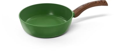 Cook & Pan Hapjespan Ø 24 cm Groen - PFAS vrij - Alle Warmtebronnen - Cool Touch Handgreep - Steel Pan met 7 jaar Garantie - Krasbestendige Anti Aanbaklaag - Vaatwasserbestendig - Gas, Inductie, Elektrisch, Oven