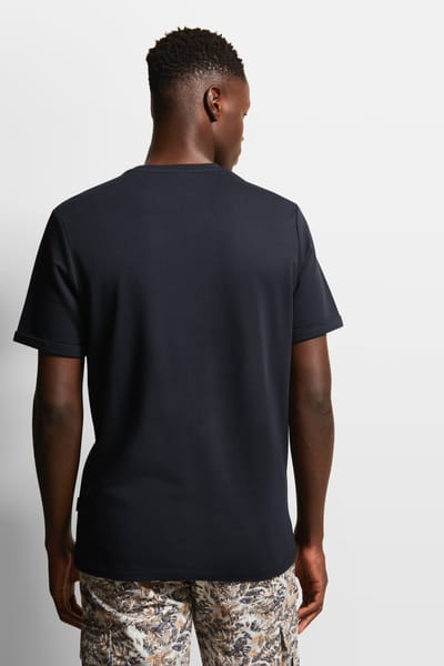 Bugatti Herren T-shirt met discrete bugatti-opdruk