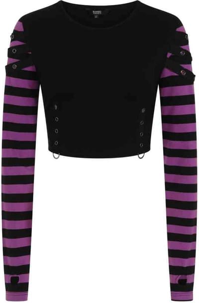 Banned - LYCORIS Crop top - S - Paars