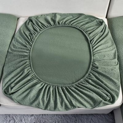 Seersucker Effen Kleur Elastische Bank Zitkussenhoes Stoelhoes Bankhoes Beschermhoezen Meubelbeschermer 1 /2 /3 /4 Zits 1pc Thicken Size -2