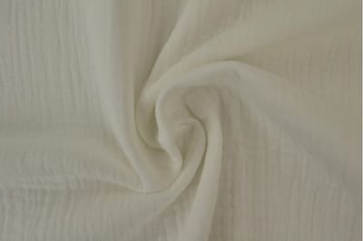 10 meter mousseline stof - Gebroken wit - 135cm breed