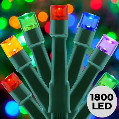 Lomera Kerstboomverlichting - Kerstverlichting - Kerstlampjes Buiten - 1800 LED Lampjes - Multicolor Kerstverlichting - 36 Meter Lichtsnoer - Binnen en Buiten Gebruik - 8 Lichtfuncties - Geheugen - Timer Functie - Ip44