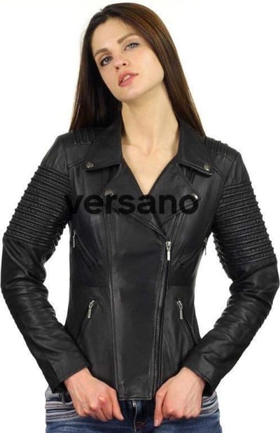 Versano Utah Leren Dames Bikerjack Dames Jas XL - Zwart