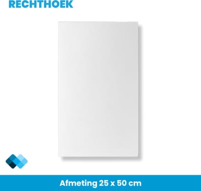 Plakspiegel Rechthoek 25x50 cm – Langwerpige Plakspiegel – Zelfklevend – Acryl – Plakspiegel Kastdeur