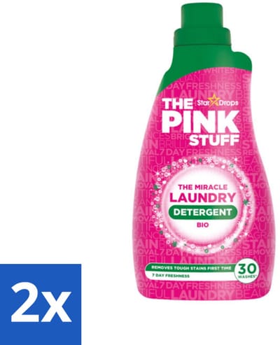 The Pink Stuff BIO - Wasgel - Wasmiddel - Biologisch - 30 Wasbeurten - 960ml - Voordeelverpakking - 2 stuks