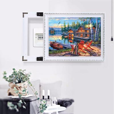 Diamant borduurwerk 5D Diy Diamond schilderij kruissteek Lakeside ronde Diamond mozaïek Home schilderijen 20X30CM gray
