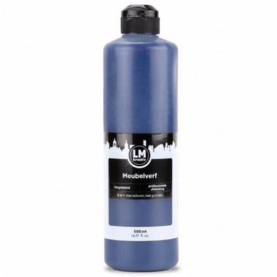 LM-Kreativ Meubelverf - Houtverf op waterbasis - Voor binnen en buiten - Milieuvriendelijk - Nachtblauw - 500 ml