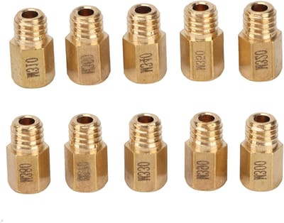 Hoofdsproeier Kit voor Carburetors, 10 Stuks Messing Vervangingen voor Mikuni VM TM TMX 300-390, Hoogwaardige Prestaties en Betrouwbaarheid