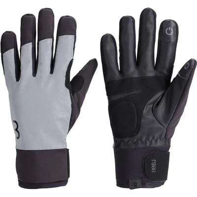 BBB Cycling ColdShield Reflective Fietshandschoenen Winter - 5 - 10 ℃ - Winddichte Wielrenhandschoenen - Waterproof Fietshandschoenen Heren & Dames - Touchscreen Compatibel - Reflecterend - Zwart - Maat XL - BWG-38