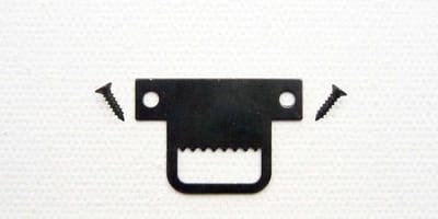 Schilderijhaken ophanghaken - Plat recht - 32 x 22 mm (middel zwaar) - zwart (5 stuks)
