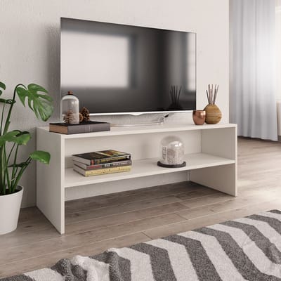 vidaXL - Tv-meubel - 100x40x40 - cm - bewerkt - hout - wit