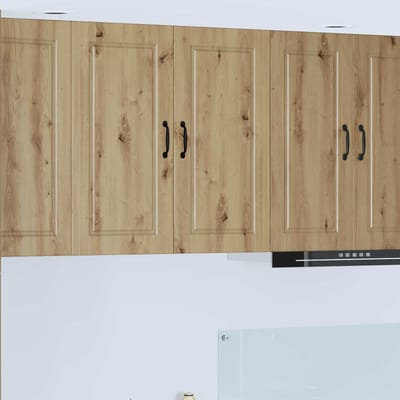 vidaXL - Wandkast - PORTO - Artisan - Eiken - 80 - x - 31 - x - 80 - cm - Bewerkt - hout