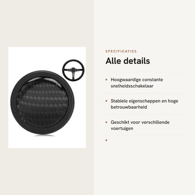 Dailygoods- Claxon 12 Volt - Hoogwaardig Koolstofvezel - Stuurwielknop - Eenvoudig te Installeren - Stabiele Prestaties - Duurzaam Materiaal - Toeter