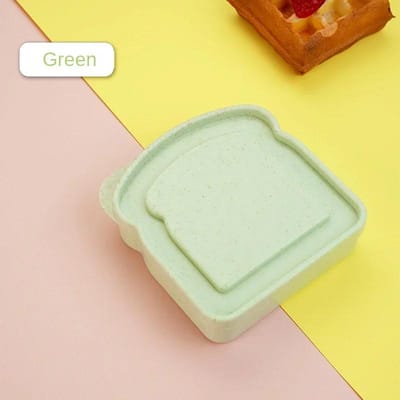 1 Stuk Magnetronbestendige Draagbare Lunchbox van Bamboevezel Toast Brood Sandwichdoos Grote Capaciteit Bento Voedselcontainers Keukenservies