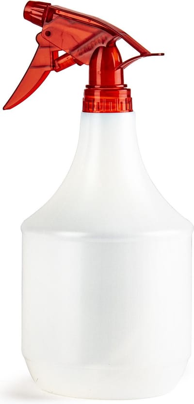 Plasticforte Plantenspuit met een inhoud van 1 liter - wit - rode verstuiver - 25 cm - kunststof