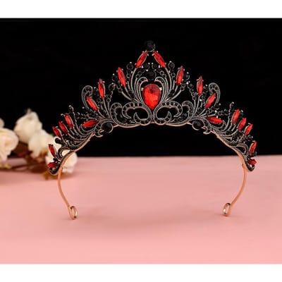 Meisjes Kroon Tiara Kinder Verjaardagskroon Prinses Koreaans Catwalk Optreden Klein Meisje Accessoires black