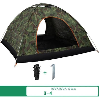 Tent Buiten 3-4 Personen Automatisch Buiten Kamperen Dik Regenbestendig Snelheid Open Tent camouflage