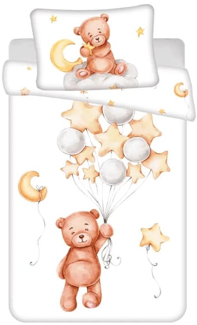 Sweet Home BABY Dekbedovertrek, Beer Ballon - 135 x 100 cm - Katoen