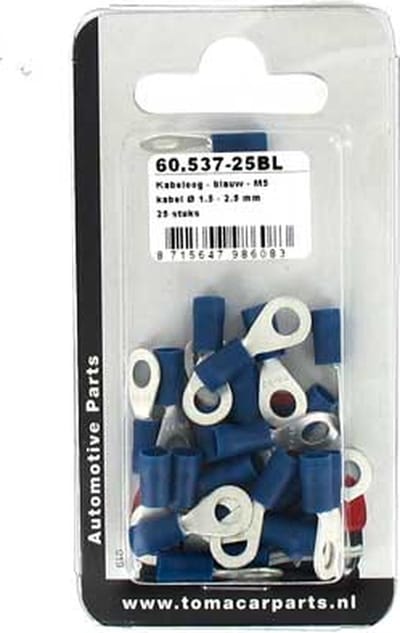 Kabeloog M5 blauw 25 stuks blister