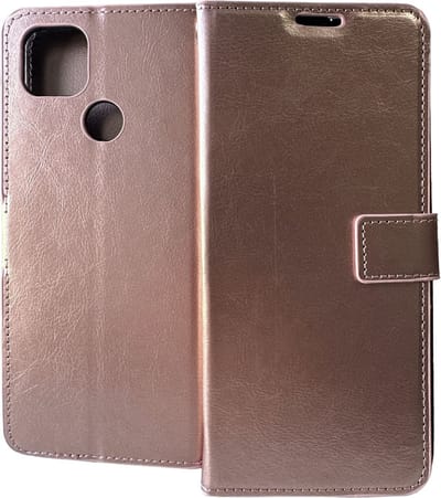 Portemonnee Book Case Hoesje Geschikt voor: Motorola Moto G 5G -  rosegoud