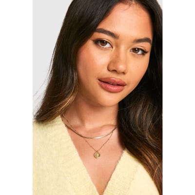 boohoo Dames Fijne Gouden Gelaagde Hanger Ketting